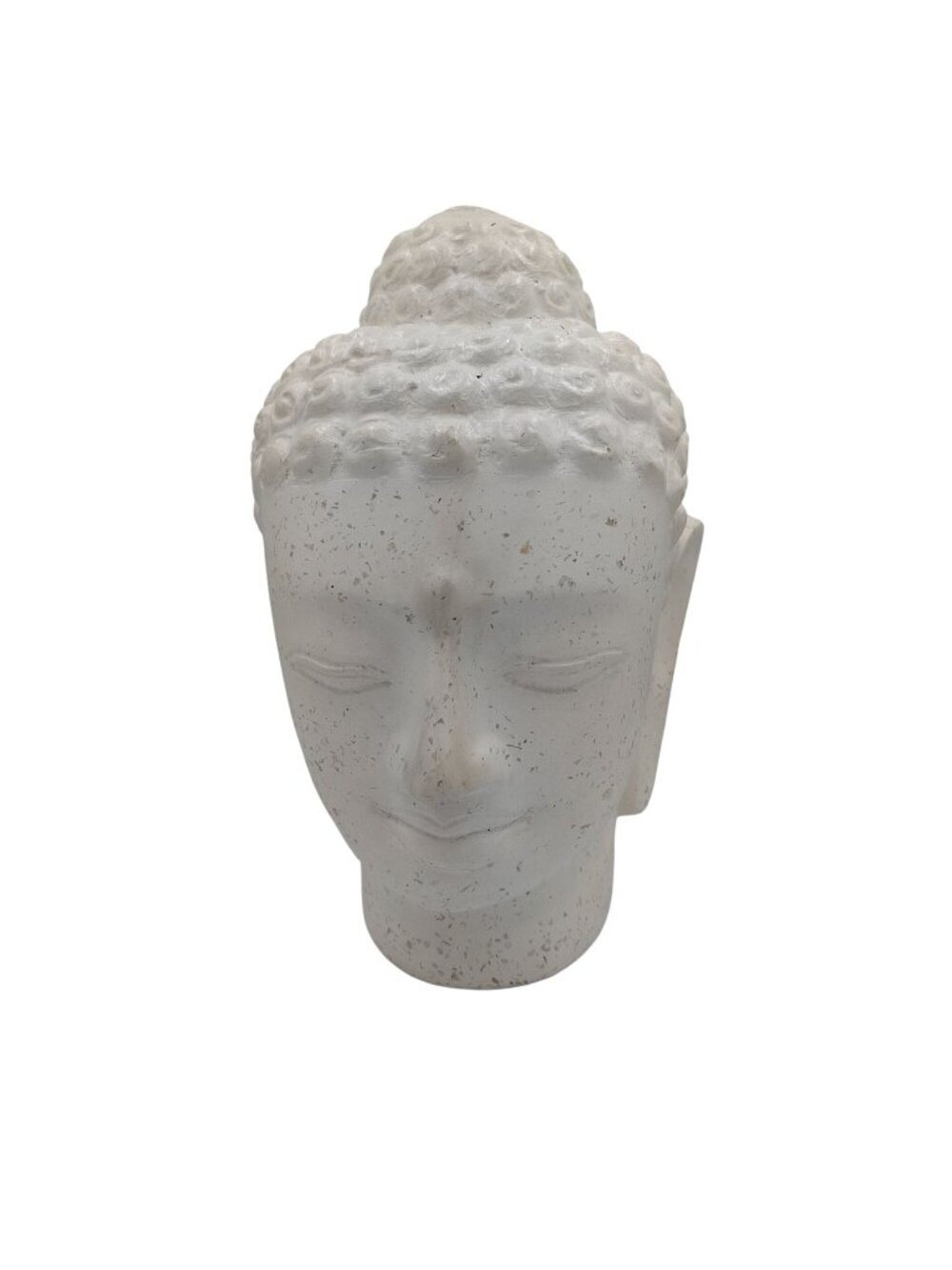 Heavy Buddha Head Statue Stone Look Zen Meditation Garden Decor 12 Inches